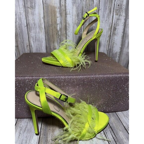 Jessica Simpson Lime Green Neon /yellow Neon Pumps High Heels Size 7M - Picture 2 of 9